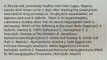 A 30-year-old, previously healthy man from Lagos, Nigeria, passes dark brown urine 2 days after starting the prophylactic antimalarial drug primaquine. On physical examination, he appears pale and is afebrile. There is no organomegaly. Laboratory studies show that his serum haptoglobin level is decreased. Which of the following is the most likely diagnosis? A. Aplastic Anemia B. G6PD Deficiency C. Hemoglobin C D. Hemolytic Disease of the Newborn E. Hereditary Spherocytosis/Elliptocytosis F. Sickle Cell Anemia G. Sickle Cell Trait H. Malaria I. Myelophthisic Anemia J. Cold Agglutinins Immune hemolytic anemia K. Warm Agglutinins Immune hemolytic anemia L. Paroxysmal Nocturnal Hemoglobinuria (PNH) M. Microangiopathic/Thrombotic Hemolytic Anemia