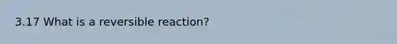 3.17 What is a reversible reaction?