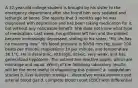 A 32-year-old college student is brought by his sister to the emergency department after she found him very sedated and lethargic at home. She reports that 3 months ago he was diagnosed with depression and has been taking medication for it, but without any noticeable benefit. She does not know what type of medication. Last week, his girlfriend left him and the patient became increasingly depressed, stating to his sister, "My life has no meaning now." His blood pressure is 90/50 mm Hg, pulse 100 beats per minute, respirations 10 per minute, and temperature 36.1°C. He is dysarthric, lethargic, ataxic, very weak, and has generalized hypotonia. The patient has reactive pupils, which are midrange and equal. Which of the following laboratory results will be the most useful in diagnosing this patient? a. coagulation studies b. liver function studies c. electrolyte measurements and arterial blood gas d. complete blood count (CBC) with differential