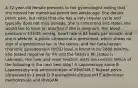 A 32-year-old female presents to her gynecologist noting that she missed her menstrual period two weeks ago. She denies pelvic pain, but notes that she has a very regular cycle and typically does not miss periods. She is concerned and states she would like to have an abortion if she is pregnant. Her blood pressure is 135/81 mmHg, heart rate is 82 beats per minute, and she is afebrile. A pelvic ultrasound is performed, which shows no sign of a gestational sac in the uterus, and her beta-human chorionic gonadotropin (HCG) level is found to be 2600 mIU/mL. She tested negative for Rh and the father's Rh status is unknown. Her liver and renal function tests are normal. Which of the following is the next best step? A Laparoscopy alone B Laparoscopy and administration of RhoGAM C Repeat pelvic ultrasound in 1 week D Transvaginal ultrasound E Administer methotrexate and RhoGAM