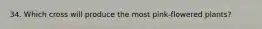 34. Which cross will produce the most pink-flowered plants?