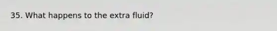 35. What happens to the extra fluid?