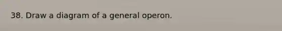 38. Draw a diagram of a general operon.