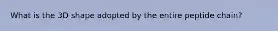 What is the 3D shape adopted by the entire peptide chain?