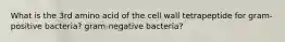 What is the 3rd amino acid of the cell wall tetrapeptide for gram-positive bacteria? gram-negative bacteria?