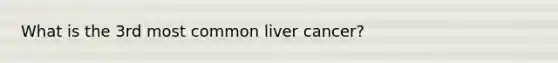 What is the 3rd most common liver cancer?