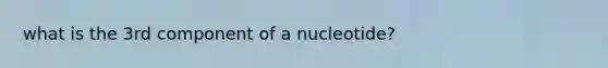 what is the 3rd component of a nucleotide?