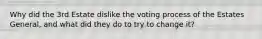 Why did the 3rd Estate dislike the voting process of the Estates General, and what did they do to try to change it?