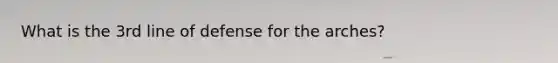 What is the 3rd line of defense for the arches?