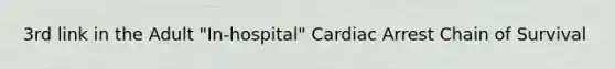 3rd link in the Adult "In-hospital" Cardiac Arrest Chain of Survival