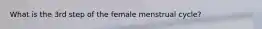What is the 3rd step of the female menstrual cycle?
