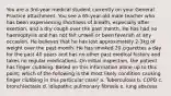 You are a 3rd-year medical student currently on your General Practice attachment. You see a 65-year-old male teacher who has been experiencing shortness of breath, especially after exertion, and a dry cough over the past month. He has had no haemoptysis and has not felt unwell or been feverish at any occasion. He believes that he has lost approximately 2-3kg of weight over the past month. He has smoked 20 cigarettes a day for the past 40 years and has no other past medical history and takes no regular medications. On initial inspection, the patient has finger clubbing. Based on this information alone up to this point, which of the following is the most likely condition causing finger clubbing in this particular case? a. Tuberculosis b. COPD c. bronchiectasis d. idiopathic pulmonary fibrosis e. lung abscess