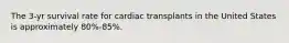 The 3-yr survival rate for cardiac transplants in the United States is approximately 80%-85%.
