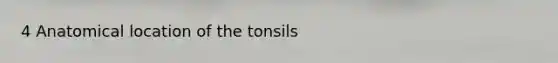 4 Anatomical location of the tonsils