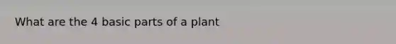 What are the 4 basic parts of a plant