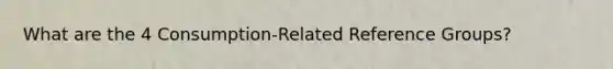 What are the 4 Consumption-Related Reference Groups?