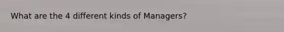 What are the 4 different kinds of Managers?
