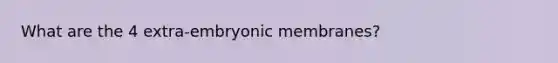 What are the 4 extra-embryonic membranes?