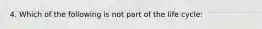 4. Which of the following is not part of the life cycle: