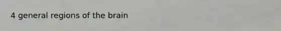 4 general regions of <a href='https://www.questionai.com/knowledge/kLMtJeqKp6-the-brain' class='anchor-knowledge'>the brain</a>