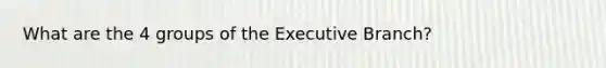 What are the 4 groups of the Executive Branch?