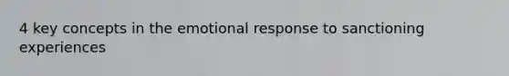 4 key concepts in the emotional response to sanctioning experiences