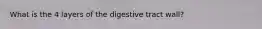 What is the 4 layers of the digestive tract wall?