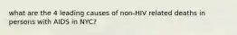 what are the 4 leading causes of non-HIV related deaths in persons with AIDS in NYC?