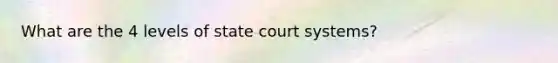 What are the 4 levels of state court systems?