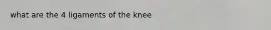 what are the 4 ligaments of the knee