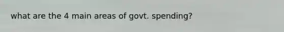 what are the 4 main areas of govt. spending?