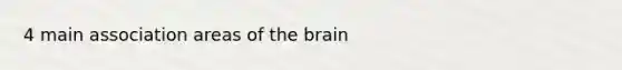 4 main association areas of the brain