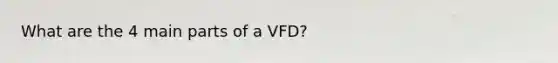 What are the 4 main parts of a VFD?