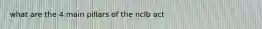 what are the 4 main pillars of the nclb act