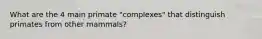 What are the 4 main primate "complexes" that distinguish primates from other mammals?