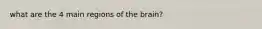 what are the 4 main regions of the brain?