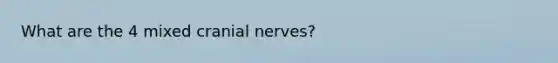 What are the 4 mixed cranial nerves?