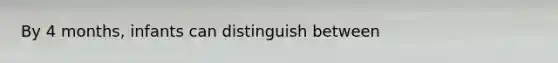 By 4 months, infants can distinguish between