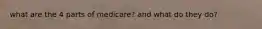 what are the 4 parts of medicare? and what do they do?