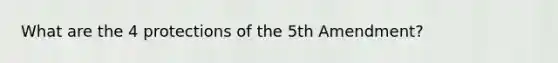 What are the 4 protections of the 5th Amendment?