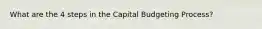 What are the 4 steps in the Capital Budgeting Process?