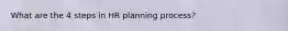 What are the 4 steps in HR planning process?