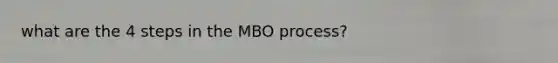 what are the 4 steps in the MBO process?