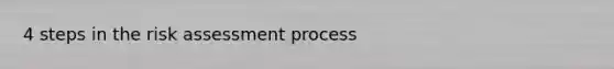 4 steps in the risk assessment process