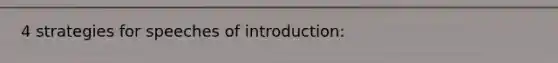 4 strategies for speeches of introduction: