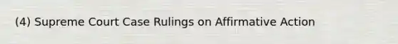 (4) Supreme Court Case Rulings on Affirmative Action