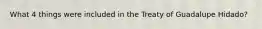 What 4 things were included in the Treaty of Guadalupe Hidado?