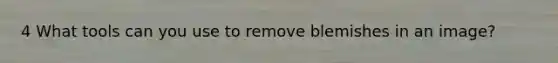 4 What tools can you use to remove blemishes in an image?