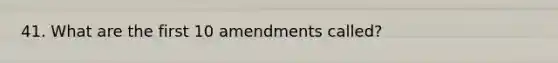 41. What are the first 10 amendments called?