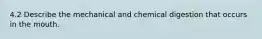 4.2 Describe the mechanical and chemical digestion that occurs in the mouth.